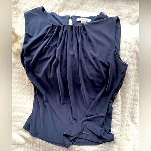 Calvin Klein business casual top, medium, smoky grey.